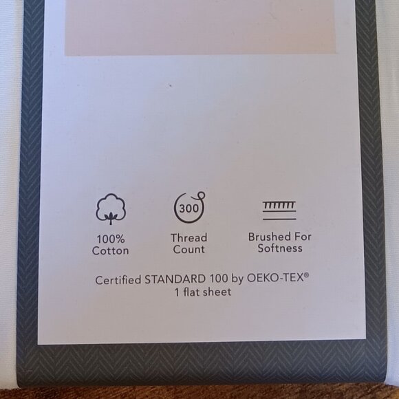 Threshold Ultra Soft Sheet Set (Fitted & Flat), TWIN, Sour Cream color - Picture 5 of 12